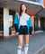 KANDINI Color Block Set-up Pants - Navy