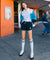 KANDINI Color Block Set-up Pants - Navy
