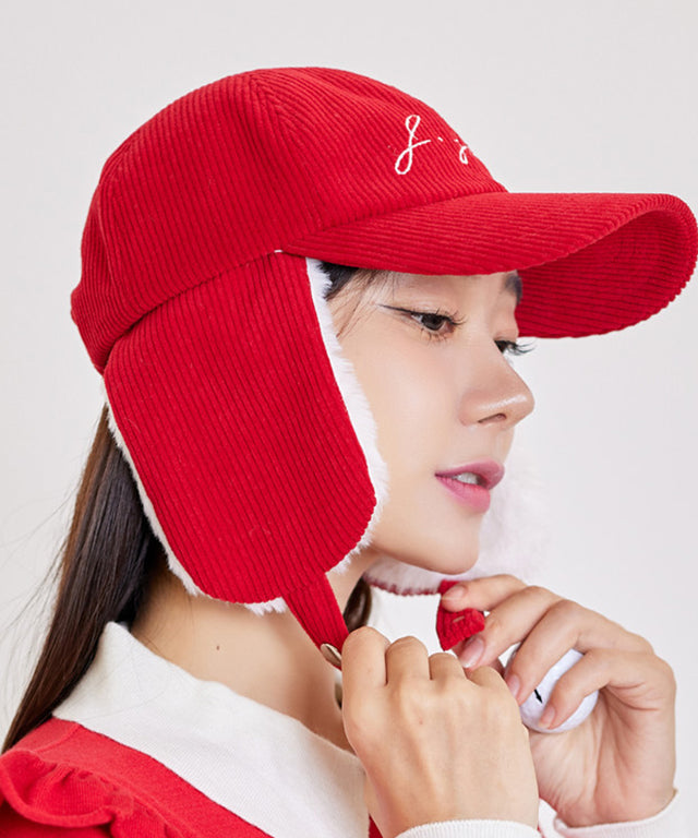 J.Jane Corduroy Ear Flap Ball cap Sokim