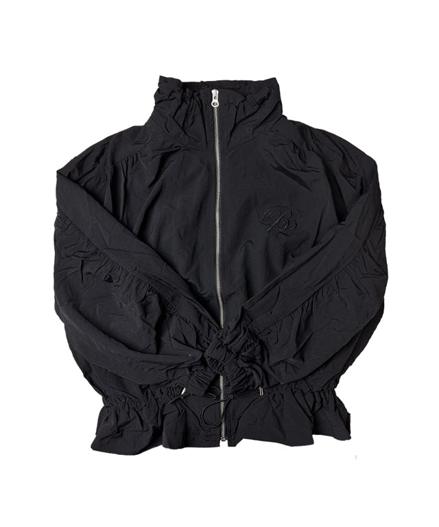 BENECIA 12 Double Shirring Windbreaker - Black