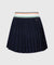 KANDINI  Elastic Band Pleats Skirt - Navy