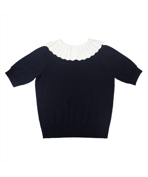 BENECIA 12 Flat Collar Short Sleeve - Black
