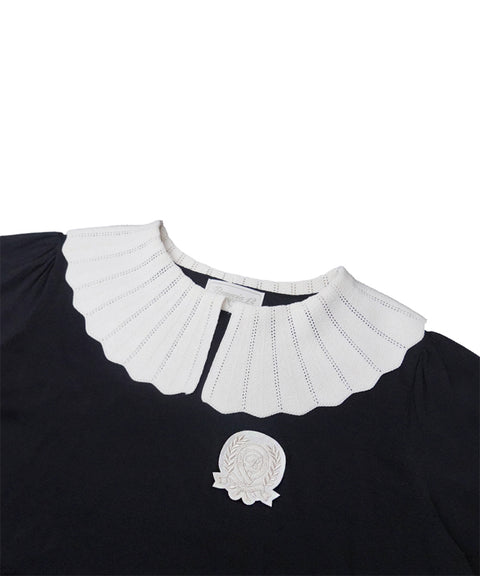 BENECIA 12 Flat Collar Short Sleeve - Black