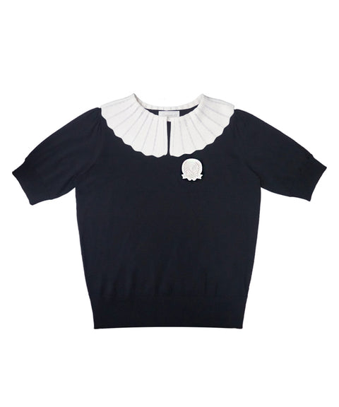 BENECIA 12 Flat Collar Short Sleeve - Black