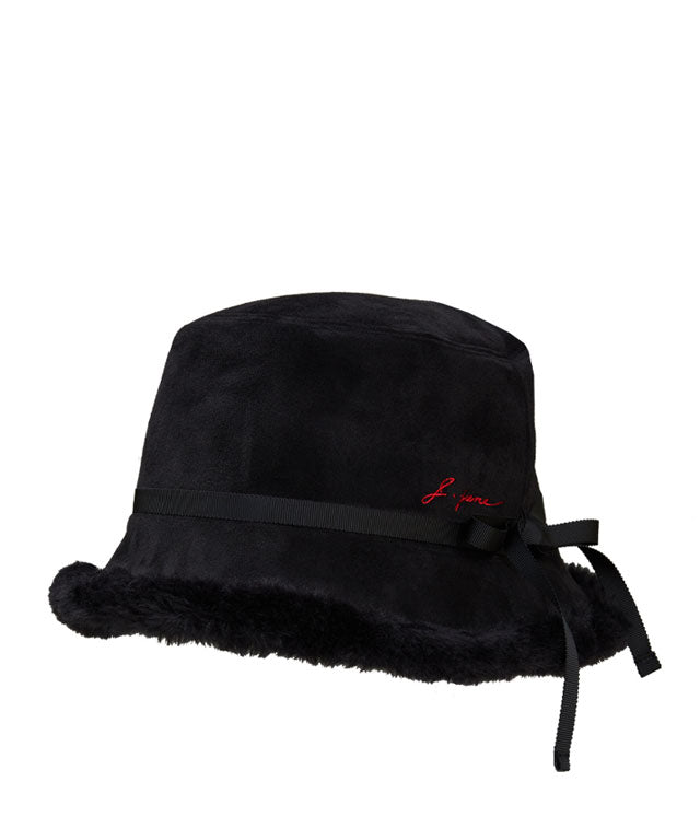 J.Jane Fur Bucket Hat (Black)
