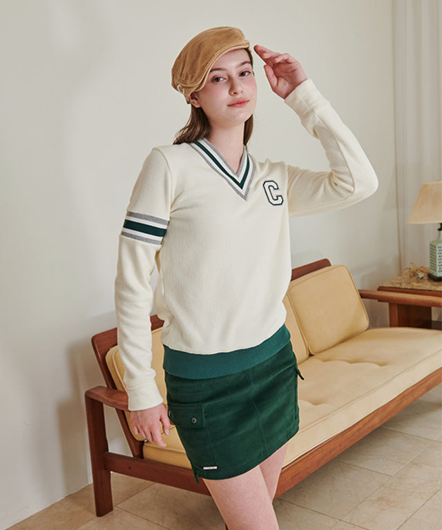 CHUCUCHU Split H-Line Skirt - Green