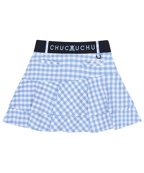 CHUCUCHU Gingham Check Skirt- 3 Colors