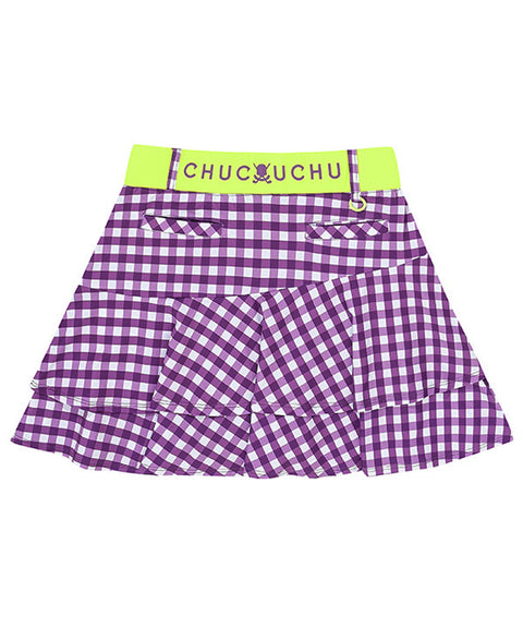 CHUCUCHU Gingham Check Skirt- 3 Colors