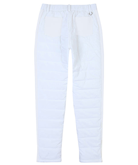 Haley Golf Wear Quilted Point Padded Pants White