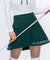 CHUCUCHU Half Pleated Skirt - Dark Green