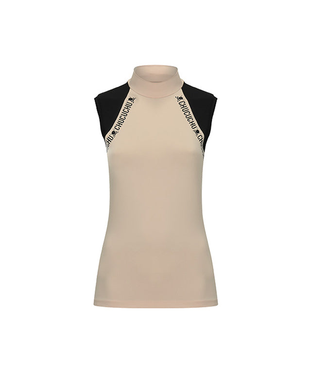 CHUCUCHU Halter Neck Top - Beige