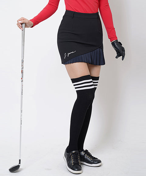 [Warehouse Sale] J.Jane Hidden Pleats Skirt (Navy)