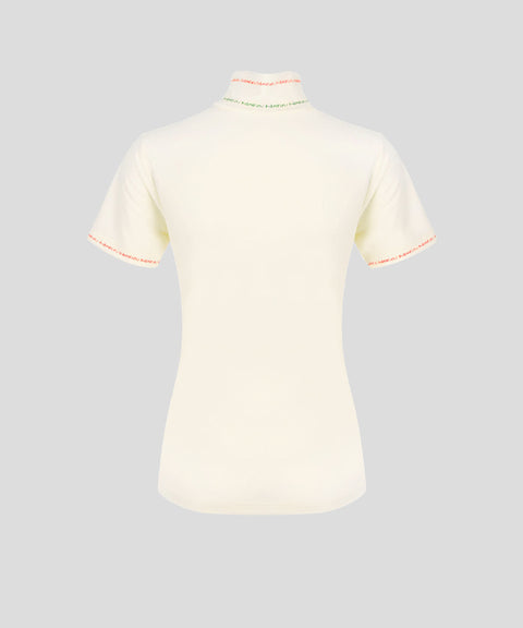 KANDINI High-neck Half Sleeve T-shirt - Cream