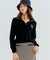 BENECIA 12 Open Collar Knit - Black