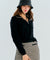 BENECIA 12 Open Collar Knit - Black