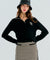 BENECIA 12 Open Collar Knit - Black