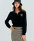 BENECIA 12 Open Collar Knit - Black