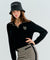 BENECIA 12 Open Collar Knit - Black