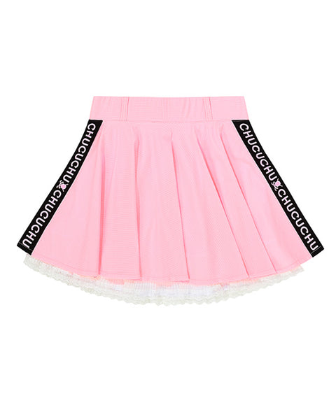 CHUCUCHU Lace Point Skirt - Pink