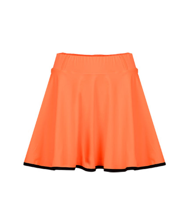 CHUCUCHU Women's Line Point Skirt - Orange