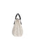 Lucky Pleats Canvas Tote L - Ivory Black