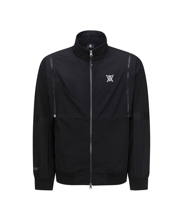 Men's Sleeve Detachable Point Jacket - Black