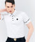 HENRY STUART Men's Sleeve Logo Short Sleeve T-shirt - White