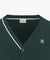 FAIRLIAR Men's V-neck Color Matching Cardigan (Green)