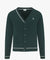FAIRLIAR Men's V-neck Color Matching Cardigan (Green)