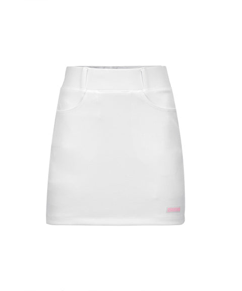 CHUCUCHU New Basic Line Skirt - White