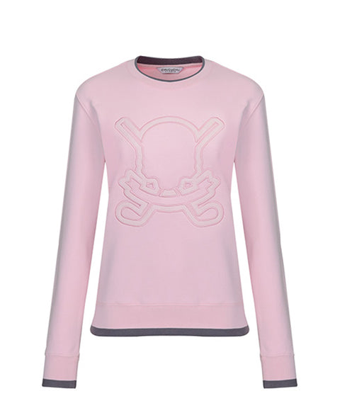 CHUCUCHU Pastel Skull Line Top - Pink