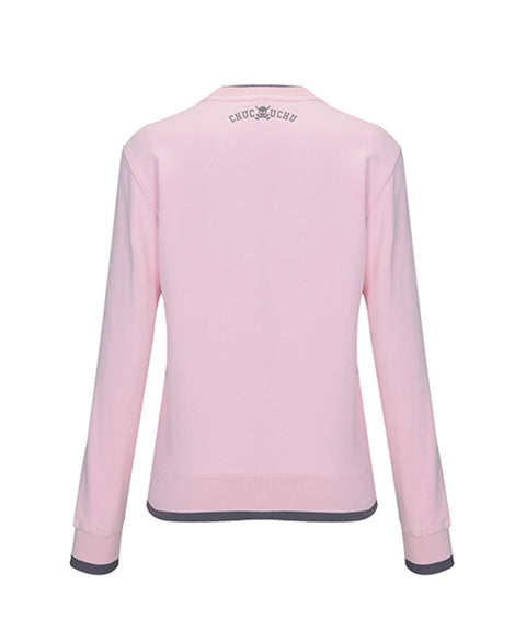 CHUCUCHU Pastel Skull Line Top - Pink