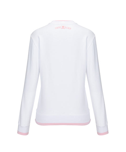 CHUCUCHU Pastel Skull Line Top - White