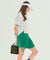 BENECIA 12 Pleated Culottes Shorts - Green
