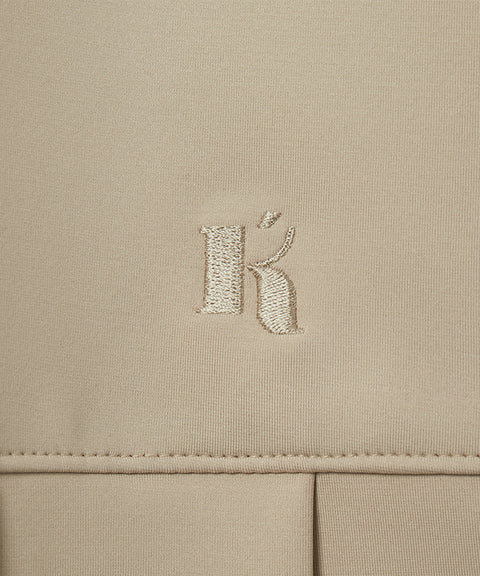 KUME  STUDIO Pleated Zip-Up Mini Dress - Ivory