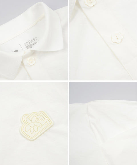 KANDINI Polo Shirts with Balloon Puff sleeves - Ivory