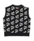 20th Hole Women's Viscose Symbol Logo Cropped Knit Vest Black