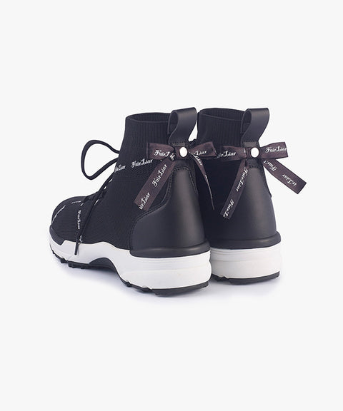 FAIRLIAR Socks High Top Golf Shoes (Black)