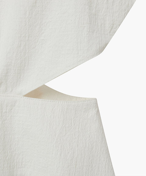 KUME  STUDIO Side Cut-Out Long Dress - White