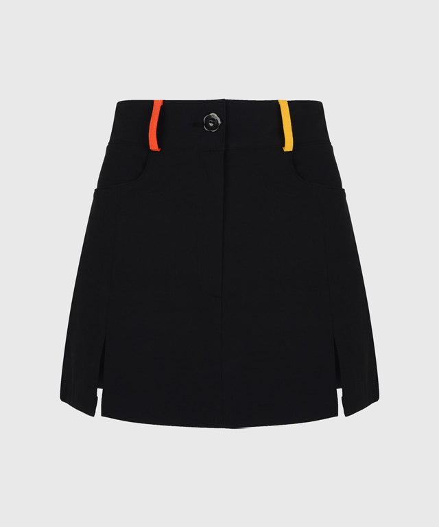 KANDINI Slit Mini Skirt - Black