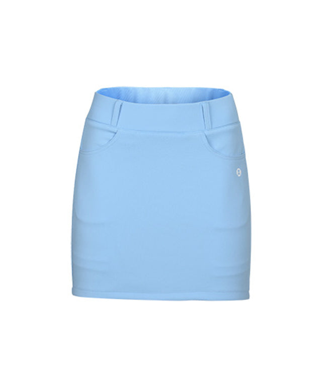 CHUCUCHU Women's Spring Jersey H-Line Skirt - Sky Blue