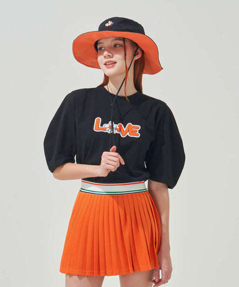 KANDINI String Wide Bucket Hat - Black