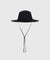 KANDINI String Wide Bucket Hat - Black