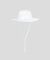 KANDINI String Wide Bucket Hat - White