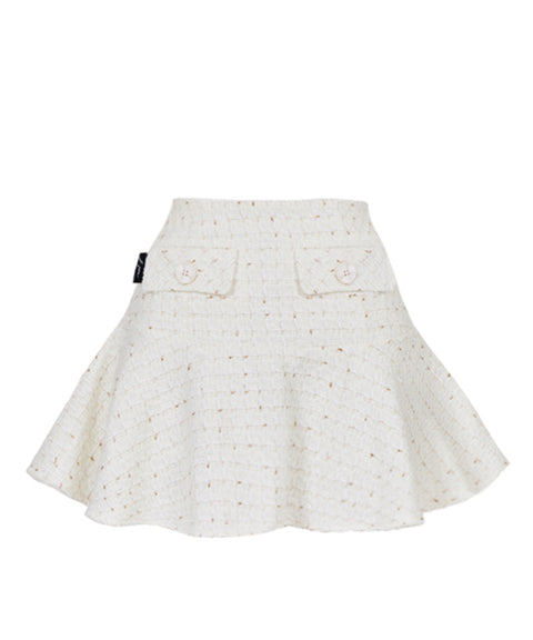 J.Jane Tweed Flower Skirt (White)
