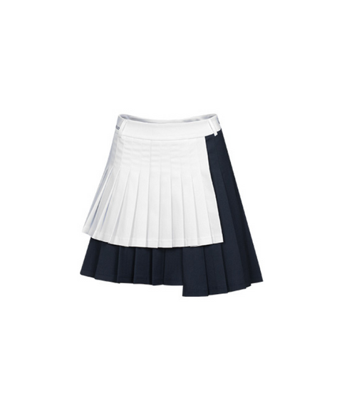 CHUCUCHU Two-Color Double Skirt