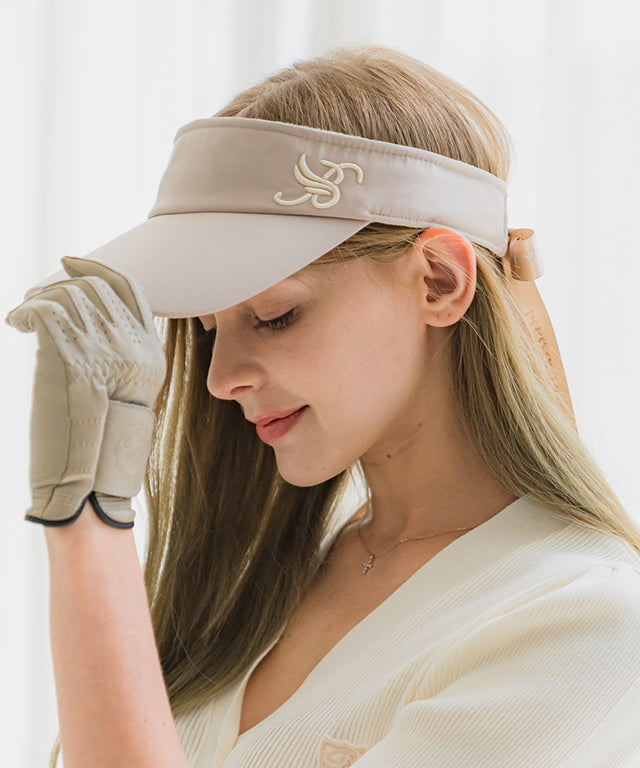 BENECIA 12 Ribbon Visor - Beige