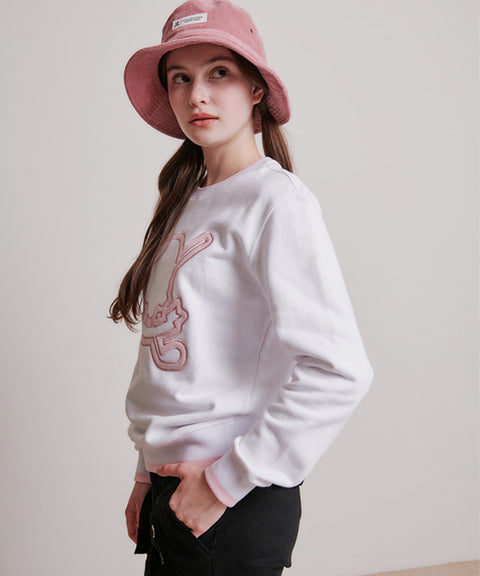 CHUCUCHU Pastel Skull Line Top - White