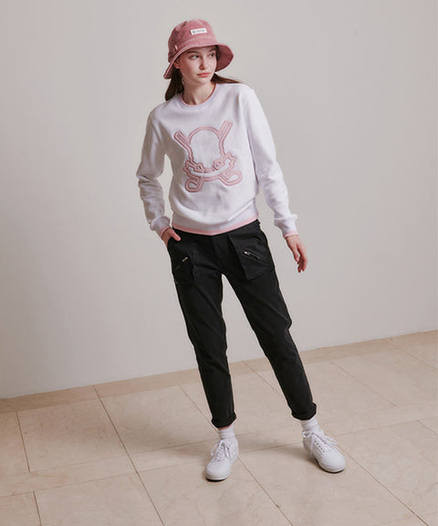CHUCUCHU Pastel Skull Line Top - White