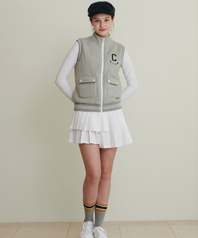 CHUCUCHU Double Pleated Skirt